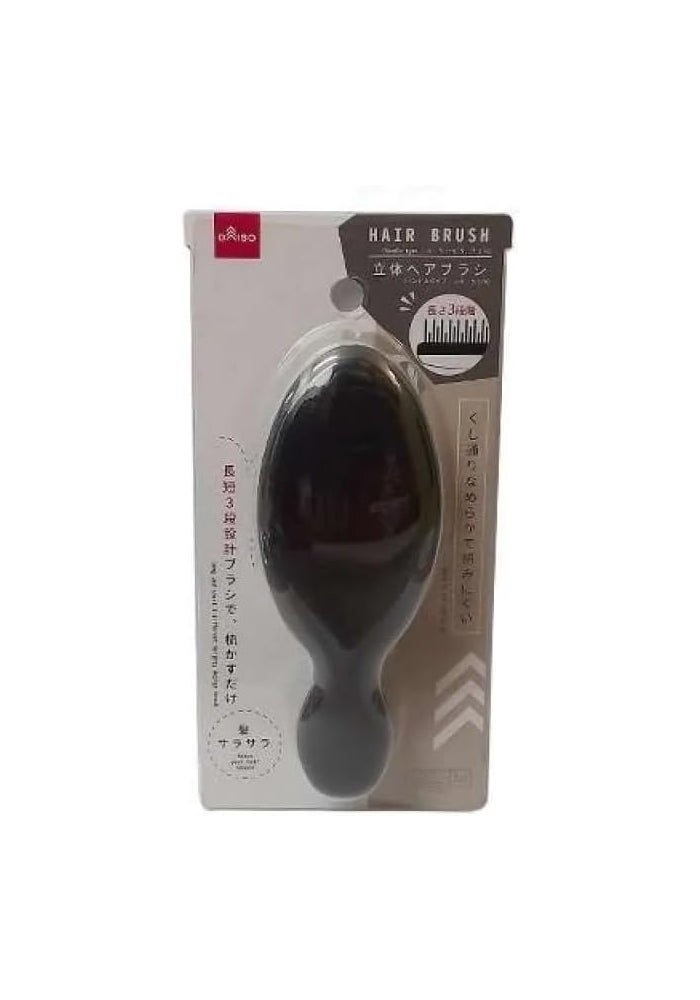Daiso Hair Brush Handle Type (14.5 cm) - Black